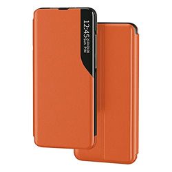 Funda iPhone 12/12 Pro /12 Pro Max Funda Flip Case 360 grados Full Body Thin Anti-Arañazos Función Soporte Fina Case para iPhone 12/12 Pro /12 Pro Max (iPhone 12, Naranja)