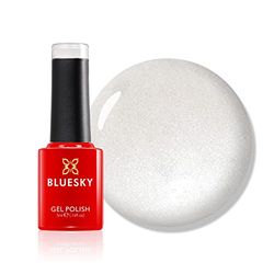 Bluesky Milky White A046 - Esmalte de uñas de gel, duradero, antidesconchones, 5 ml, tamaño mini, se debe secar bajo lámpara LED o UV, color blanco