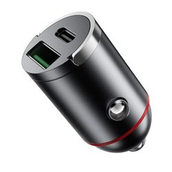 GlasFlength Cargador Coche Carga Rápida [PD 30W & QC 3.0], Cargador Movil Coche Cargador Mechero Coche USB C 12V Cargador de Coche para iPhone 15 Pro MAX iPad Samsung S23 Android Huawei Xiaomi