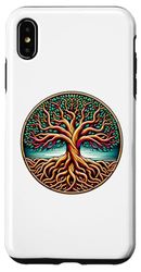 Carcasa para iPhone XS Max Colorido árbol de la vida nórdico Yggdrasil