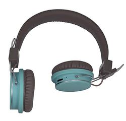 Halterrego - Auriculares con micrófono Doble H (Bluetooth, Tarjeta MiniSD), Color marrón y Azul