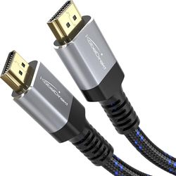 KabelDirekt – Cable HDMI 4K, cubierta de nylon irrompible – 7,5m (4K@60Hz para una espectacular experiencia Ultra HD – High Speed HDMI con Ethernet, PS5/XBO/Switch/Gaming)