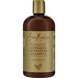 SheaMoisture com mel de Manuka e óleo de máscara champô hidratação intensa, para cabelos secos e danificados 384 ml