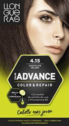 Llongueras Tintura per Capelli, Color Advance Hair Colour, 30 gr, 4.15-Iced Chocolate