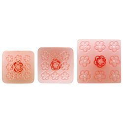 JEM 103FF050 Lot de 3 Emporte Pièces Pâquerettes/Fleurs, Plastique, Blanc, 17 x 2 x 6 cm 103FF050