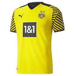 PUMA Home Shirt Replica w Sponsor Cyber Geel-Zwart S