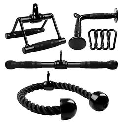 Yes4All Combo Workout Kabel Bijlagen Set, Tricep Touw Druk Down/Kabel Bijlagen voor Gym