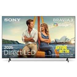 Sony BRAVIA 3 - Direct LED | Altoparlante X-Balanced | Dolby Vision/Atmos | IMAX Enhanced | Google TV (2025) | Google Cast | Apple AirPlay 2| Eco Dashboard 2 | Game Menu 2-85pollici
