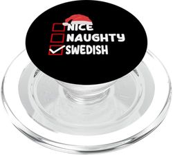 Ropa de Navidad sueca divertida ropa divertida de Papá Noel de Suecia PopSockets PopGrip para MagSafe