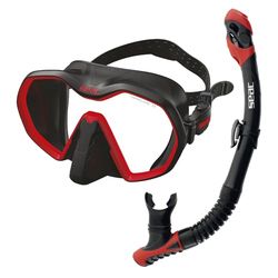 SEAC Set Bis Icona Torr, Set Mask Utan ram och Snorkel Torr för Dykning under vattnet