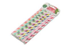 APOLLO Flexi Paper Straws-Stripe pk40