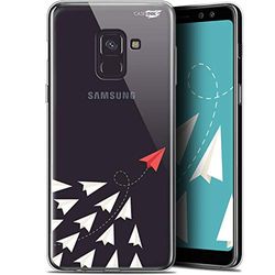 Caseink fodral för Samsung Galaxy A8+ (2018) A730 (6) HD gel [ ny kollektion - mjuk - stötskyddad - tryckt i Frankrike] Flygande papper