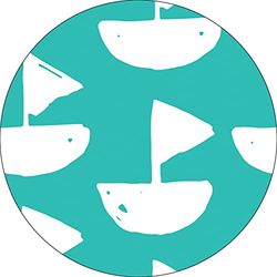 Bonateks, Runt digitalt tryckt musmatta, halkfri undersida, för kontor och hem, diameter: 22 cm