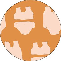Bonateks, Round Digital Printed Mouse Pad, Non-Slip Base, for Office and Home, Diameter:22cm