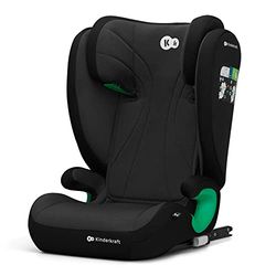 Kinderkraft JUNIOR FIX2 I-SIZE Autostoeltje 15-36 kg, 100-150 cm, met Isofix, afstelbare hoofdsteun, veiligheidssystemen, Diepe zitting, Eenvoudig te reinigen, Groep 2/3, tot 12 jaar, zwart
