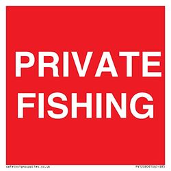 Panneau de pêche privée – 85 x 85 mm – S85