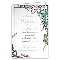 Afie 69-3064 Courage Condolleance Card Our Thoughts Acompany You - Tarjeta de felicitación (11,5 x 17 cm), color plateado