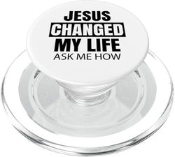Jesús cambió mi vida Pregúntame qué tan audaz defensor de la fe Biblia PopSockets PopGrip para MagSafe