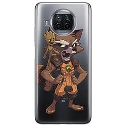 ERT GROUP mobiltelefonfodral för Xiaomi MI 10T LITE/REDMI NOTE 9 PRO 5G originalt och officiellt licensierat Marvel mönster Guardians of the Galaxy 018, gedeeltelijk transparant