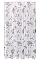 Spirella Textile Curtain Cherry Silver 180 x 200 1209081, White, Standard