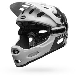 Bell Super 3R MIPS MTB Helm 2022: Wit/Zwart S 52-56cm