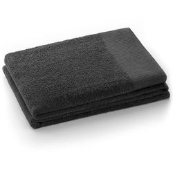 AmeliaHome Handdoek grijs 50x100 cm 100% katoen kwaliteit absorberend grafiet antraciet Amari