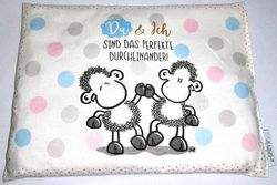 Traumhafte Genusswelten Sheepworld Coussin noyaux de Cerises avec Inscription « du und Ich Sind das perfekte Durcheinander Von Sheepworld »