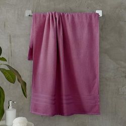 Catherine Lansfield Zero Twist Soft & Absorbent Cotton Bath Sheet Pair Raspberry