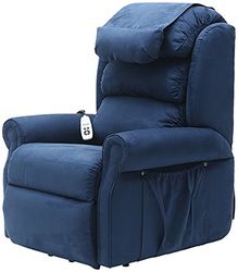 Sandfield murale vous Irez Fauteuil inclinable double moteur de fauteuil – Bleu en suède