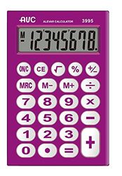 Alevar AVC Calculatrice de Poche 8 Chiffres avec Grand écran et Boutons en Caoutchouc, Format 62 x 94 x 11 mm, Couleur Fuchsia, Lot de 1 pièce