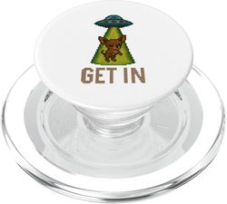 Chihuahua Get In Alien Impreso Estilo Cruz Estilo Perro PopSockets PopGrip para MagSafe