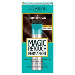 L'Oréal Paris Root Concealer, Touching Up Grey Hair Dye, Grey Coverage, Long-lasting Results, Magic Retouch Permanent, 4 Dark Brown
