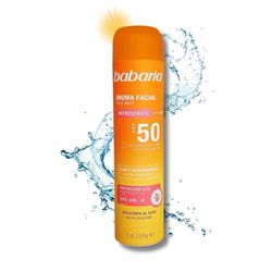 Babaria - Nebbia Viso Protezione Solare 50 | Protezione Solare Viso 50 75ml | Protezione Solare Con Aloe E Niacinamide | Nebbia Solare Con Alta Protezione 50