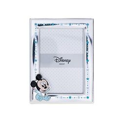 VALENTI & CO. Disney Baby - Mickey - Marco de fotos de plata para niños, idea de regalo bautizo, nacimiento o cumpleaños (9 x 13 cm)