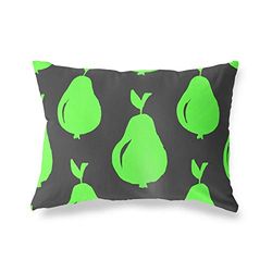 BonaMaison Fundas para Cojínes, Verde Neón-Humo Funda de Almohada para Sofá Coche Silla Oficina Cama Decorativa Moderna Decoración del Hogar, 35x50 Cm - Diseñado y Fabricado en Turquía