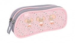 QUO VADIS - Collection: Animascot - School Pencil case - 2 Large compartments for Storing pens, Pencils and Markers - Size 10 x 23 x 7 cm - Visual Mouse