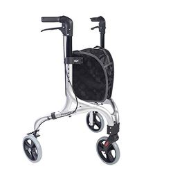 NRS Healthcare Freestyle 3-Wiel Premium Rollator, Stijlvol Lichtgewicht Frame Weegt Slechts 5 Kg (11 Lb), Zilver