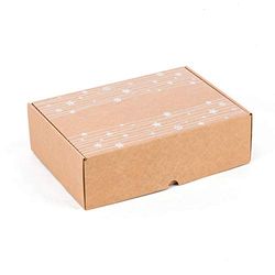 Only Boxes, Pack 4 Cajas con estampado de Navidad, Caja de Cartón Automontable, Caja para regalo 30 x 22 x 8 CM, Cajas cartón postal para envío navidad