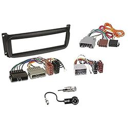 Sound Way Single DIN Car Radio Installation Kit, 1 DIN Front Panel Frame, Facia Adaptor, Antenna Adapter, ISO Cable Adapter, compatible with Chrysler, Dodge, Jeep