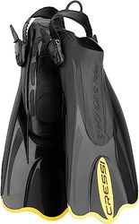 Cressi Palau Saf Fins Aletas curtas ajustáveis para mergulho e natação, preto/amarelo, barbatanas curtas, S/M (38/41)