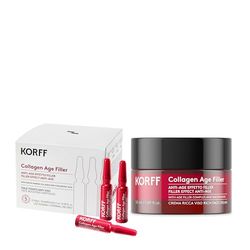 Korff, routine tono Collagene con Collagen Age Filler Crema Viso e Fiale da 15 Giorni