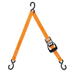 Sangle à cliquet pour Jetski – Sangle d'arrimage à 3 Points – 3 cm x 3 m – Très Robuste – pour jetskis, Seadoo, Waverunner, PWC, résistance à la Rupture de 1 360,8 kg – Crochets en S avec Clip de