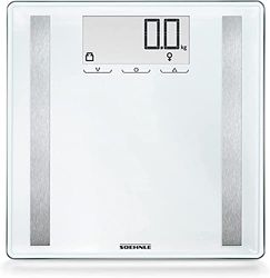 Soehnle Báscula digital Shape Sense Control 200, balanza digital de análisis corporal, peso de baño para calcular la demanda calórica, hasta 180 kg, blanco