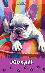 Cute Frenchie Puppy Cover Notebook/Journal/Diary: 5 x 8" 120 lined pages for Everyday Thoughts