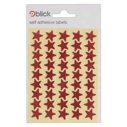 Blick Etiquetas adhesivas rojas metálicas, estrellas, 14 mm, 135 etiquetas, para el hogar, oficina, familia, escuela, calendario de vacaciones, planificador, tabla de recompensas, codificación de