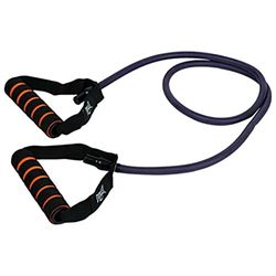 Ab. Extra Hard Resistance Toning Tube of Size Length 1200mm, Wall Thickness 7mm, Diameter 11mm with Foam Handle | Purple | Material : Natural Rubber | Resistance Band for Men & Women