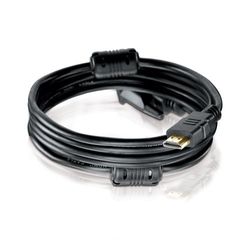 HDSupply höghastighets-HDMI-kabel med Ethernet, HDMI-A-kontakt (19-pin) till HDMI-A-kontakt (19-stift), dubbelskärmad, guldpläterade kontakter