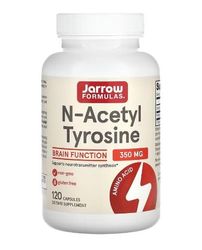 Jarrow Formulas N-Acetyl Tyrosine, 350mg - 120 cápsulas - Concentración y Bienestar Mental