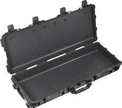 PELI 1700 valise de transport longue pour trépieds et carabines de chasse et de tir sportif, IP67 étanche à l'eau et à la poussière, capacité de42L, fabriquée aux États-Unis, sans mousse, noire