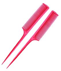 ParENCE – Lote de 2 peines de pelo antiestáticos, peine de peluquería profesional antiestático resistente al calor, peine de peluquería de dientes finos y anchos, color aleatorio